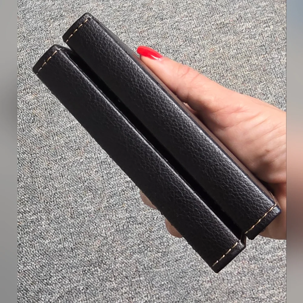 Philip Whitney Ltd Black Man-Made Leather Bifold Frames